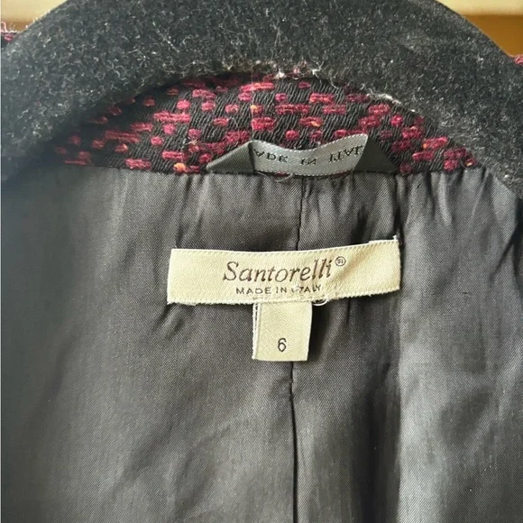 SANTORELLI | Herringbone Tweed blazer | size 6 - Picture 3 of 8
